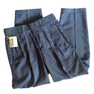 Savane Men’s Pleated Trousers in Navy Size 31x30